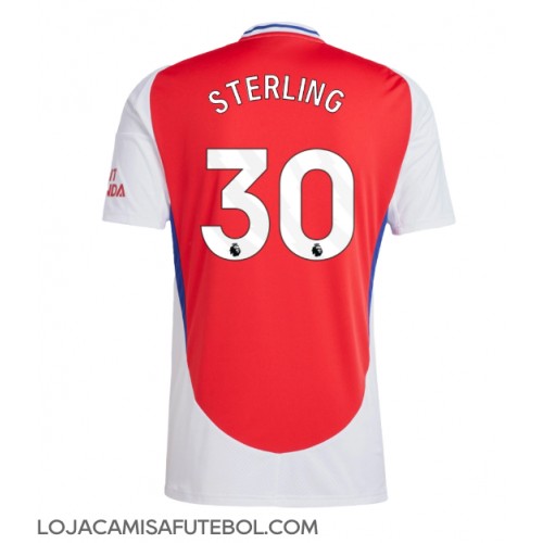 Camisa de Futebol Arsenal Raheem Sterling #30 Equipamento Principal 2024-25 Manga Curta